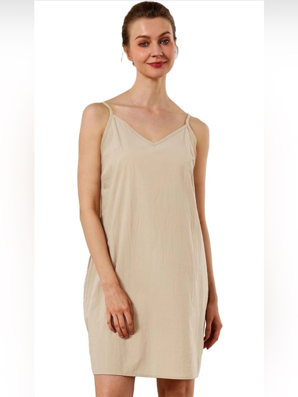 Women's Full Slip for Under Dresses 100% Cotton-SIZE M